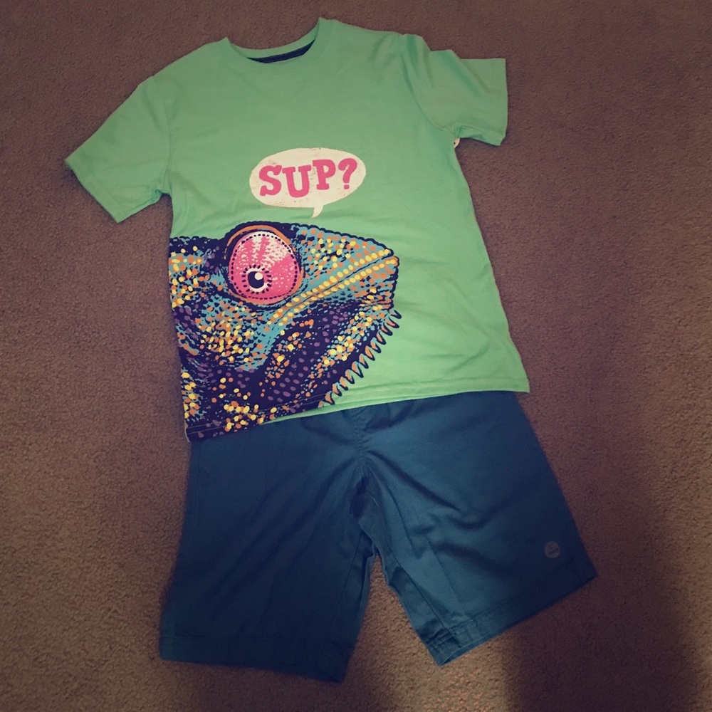 Boys 10/12 Iguana short set